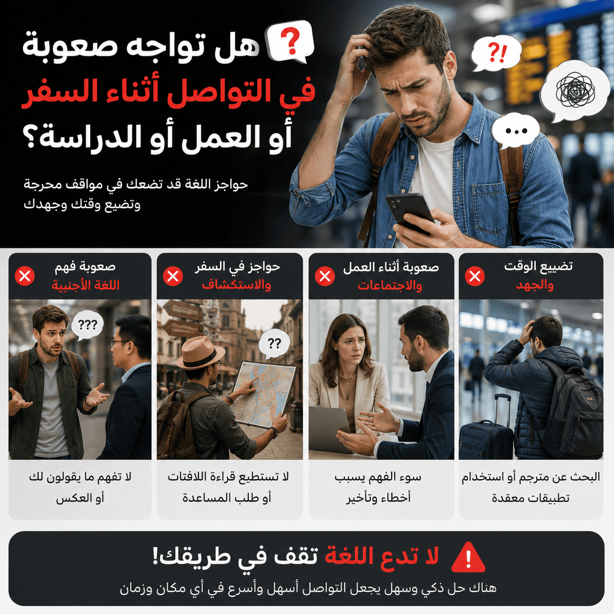 سماعات الترجمة الذكية والفورية بشاشة تعمل باللمس - 135 لغة